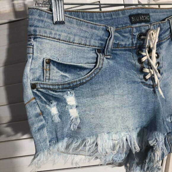 Billabong Y2K Distressed Jean Shorts - Size 3 - Picture 3 of 8